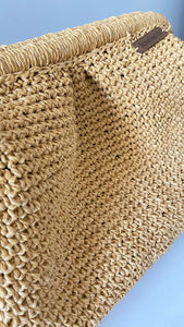 HAND KNITTED STRAW BAG